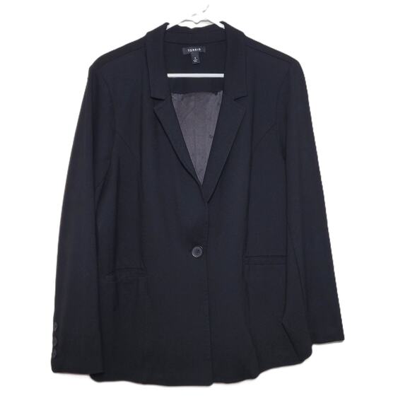 Torrid Women's Black Blazer Overcoat Size 3 Career Classic Contemporary Travel - Picture 1 of 10